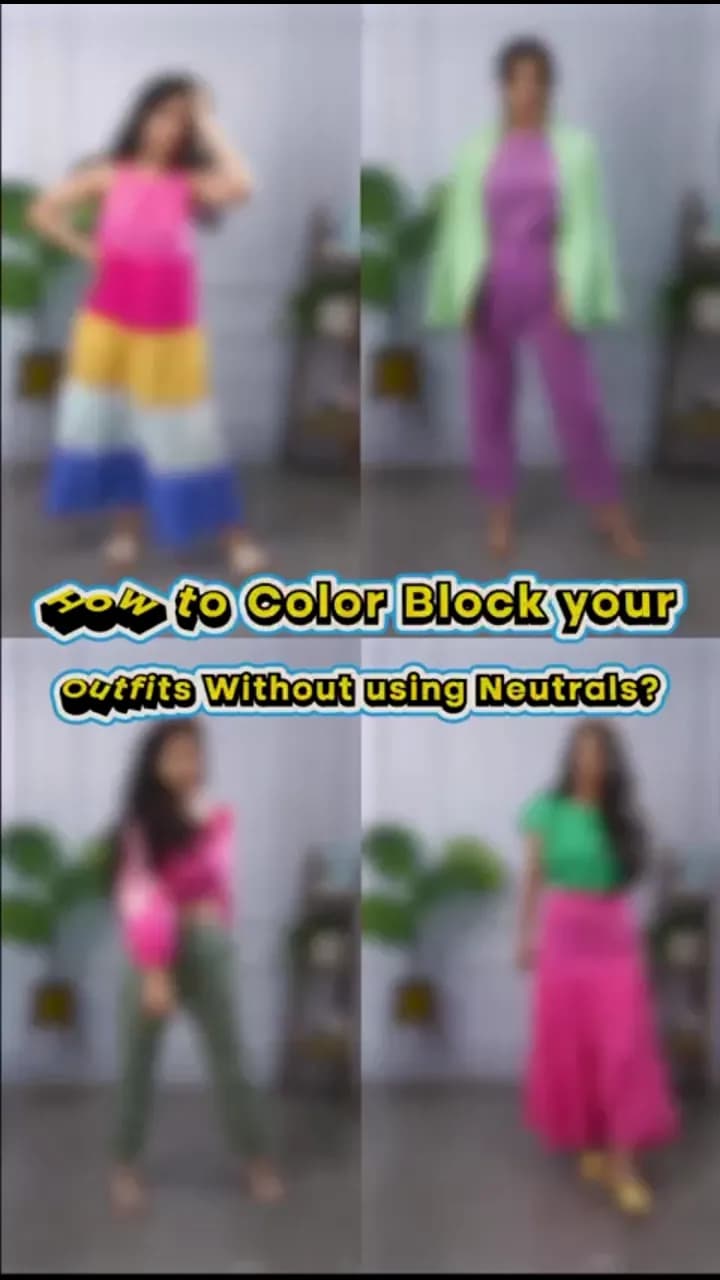 Colour-blocking styling reel: four outfits built without neutrals